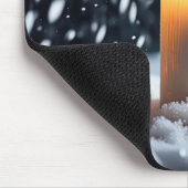 雪白熱［赤熱］光を放つの中の蝋燭 マウスパッド (コーナー)