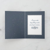 雪白熱［赤熱］光を放つの聖降誕祭ろうそく シーズンカード (内部)