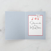 雪白熱［赤熱］光を放つの聖降誕祭ろうそく シーズンカード (内部)