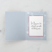 雪白熱［赤熱］光を放つの聖降誕祭ろうそく シーズンカード (内部)