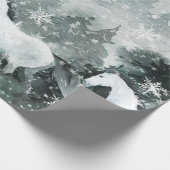 雪白馬冬木地山林 ラッピングペーパー (角)