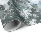 雪白馬冬木地山林 ラッピングペーパー (ロールコーナー)