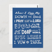 雪祈りの言葉 ポストカード (正面/裏面)