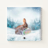 雪祈感謝ジャーナルのウサギのウサギ ノートブック (裏面)