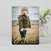 雪空がホリデーカードを台無しにする 箔シーズンカード (立ち正面)