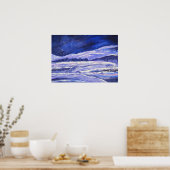 雪粉及びスターダスト水カラープリント ポスター (キッチン)