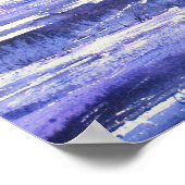 雪粉及びスターダスト水カラープリント ポスター (角)