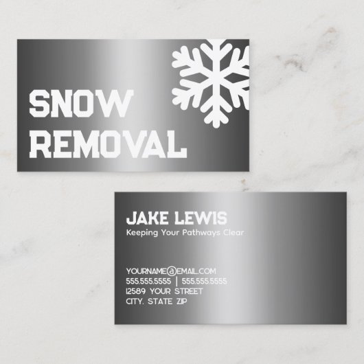 雪粉業者 名刺 (正面/裏面)