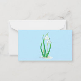 雪粒（ガランサス・ニワリス）初期春の花 ノートカード
