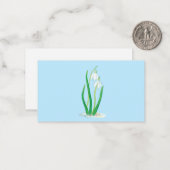 雪粒（ガランサス・ニワリス）初期春の花 ノートカード (正面/裏面インサイチュ)