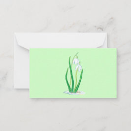 雪粒（ガランサス・ニワリス）初期春の花 ノートカード