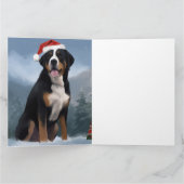 雪素晴らしの中のスイスの山犬 カード (内部)