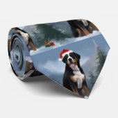 雪素晴らしの中のスイスの山犬 ネクタイ (ロール)