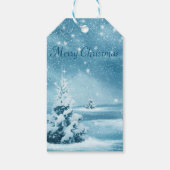 雪素晴らしの日、クリスマスツリー ギフトタグ (裏面)