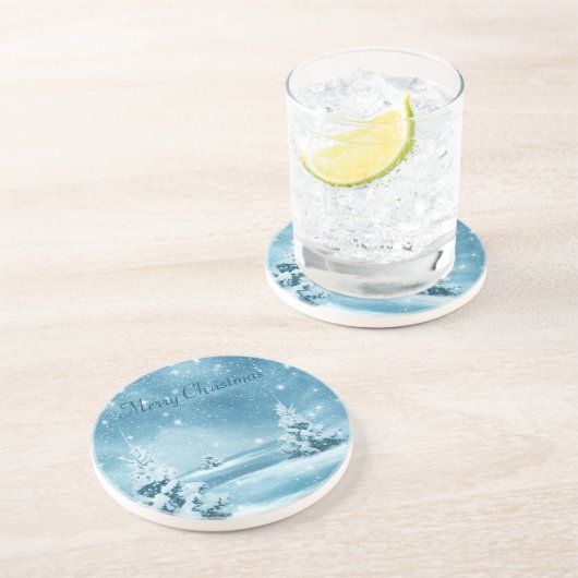 雪素晴らしの日、クリスマスツリー コースター (側面)