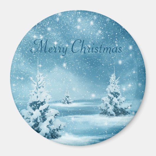 雪素晴らしの日、クリスマスツリー マグネット (正面)