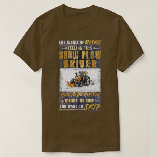 雪素晴らし車ドライバー3 Tシャツ (デザイン正面)
