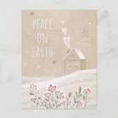 雪素朴のクリスマスハウス シーズンポストカード (正面)