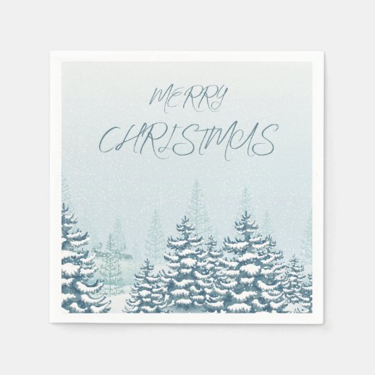 雪素朴のモミ スタンダードカクテルナプキン (正面)