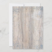 雪素朴の多い冬の結婚森 招待状 (裏面)