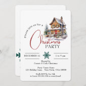 雪素朴の家、クリスマスパーティー 招待状 (正面/裏面)