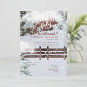 雪素朴ベビー外は寒い 招待状 (スタンド正面)