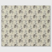 雪素朴モダンのクリスマスツリー ラッピングペーパー (フラット)