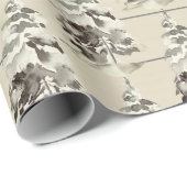 雪素朴モダンのクリスマスツリー ラッピングペーパー (ロールコーナー)