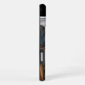 雪素朴山の下のトラクター iPhoneケース (右側面)