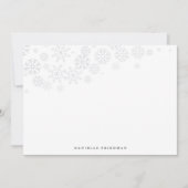 雪素朴文具パーソナライズされた ノートカード (正面)