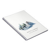 雪素朴松の森の水色キャンピングマウンテン ノートブック (右側)