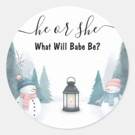 雪素朴氷の冷たい冬のジェンダーが明らかにする ラウンドシール