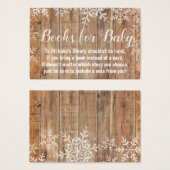 雪素朴片の赤ちゃんシャワーが本を持ってくる (正面&裏面)