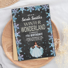 雪素朴片パーティーテーマ 招待状