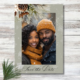 雪素朴降パインフローラセージ写真結婚の セーブザデート
