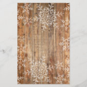 雪素朴雪冬の赤ちゃんシャワーワードスクランブル チラシ (裏面)