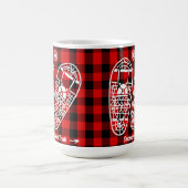 雪素朴靴バッファロープレイド コーヒーマグカップ (中央)