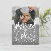 雪結婚したやメリースノーフレークの写真カード シーズンカード (スタンド正面)