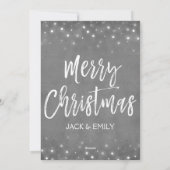 雪結婚したやメリースノーフレークの写真カード シーズンカード (裏面)