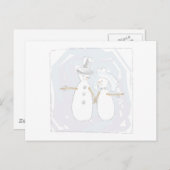 雪結婚の花嫁と花婿に ポストカード (正面/裏面)