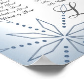 雪結婚片の座席表(青) ポスター (角)