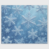 雪結晶の包み紙 ラッピングペーパー (フラット)
