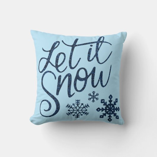 雪結晶モダン雪片を飾る装飾品 クッション (正面)