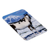 雪絵を描の中に立つ馬 マグネット (右側)