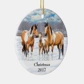 雪絵を描の中の馬 セラミックオーナメント (右)
