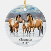 雪絵を描の中の馬 セラミックオーナメント (裏面)