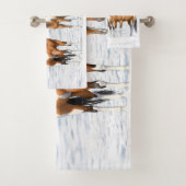 雪絵を描の中の馬 バスタオルセット (インサイチュ)