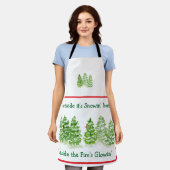 雪絵を描の外の手の冬の木が燃える エプロン (着用した状態)