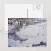 雪絵画銀のはがき ポストカード (正面/裏面)