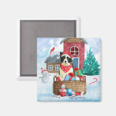 雪縁どの中のコリードッグ マグネット (正面/裏面)